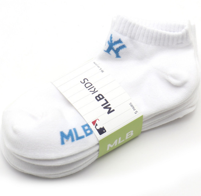MLB 아동용 로고 발목 양말 5족 세트