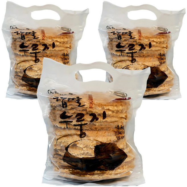 라이스웰 찹쌀누룽지, 1kg, 3개