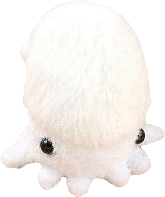 World Animal Collection 迷你動物造型沙包娃娃 6歲以上兒童適用, 小烏賊 白色, 1個