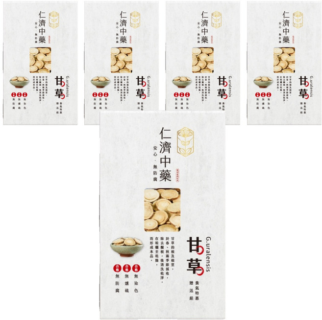 仁濟中藥 甘草, 70g, 5盒