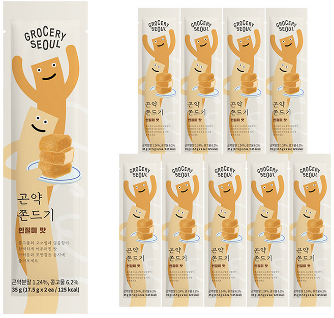 그로서리서울 곤약쫀드기 인절미맛, 35g, 10개
