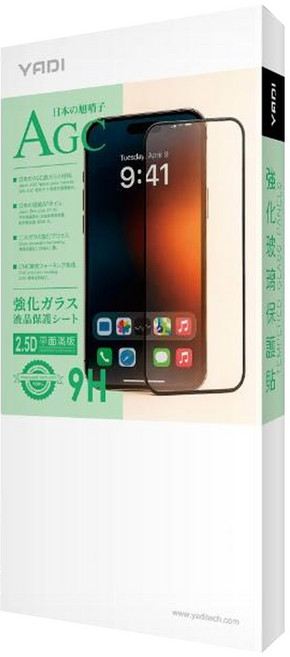 YADI 亞第 水之鏡滿版玻璃保護貼 GPB4-OP-RENO14F 6.57吋 專用, 1個