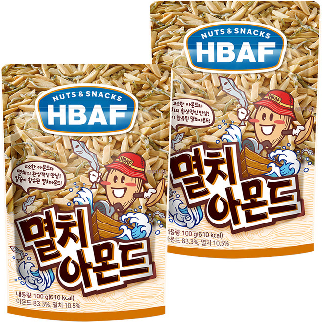 바프 멸치 아몬드, 100g, 2개