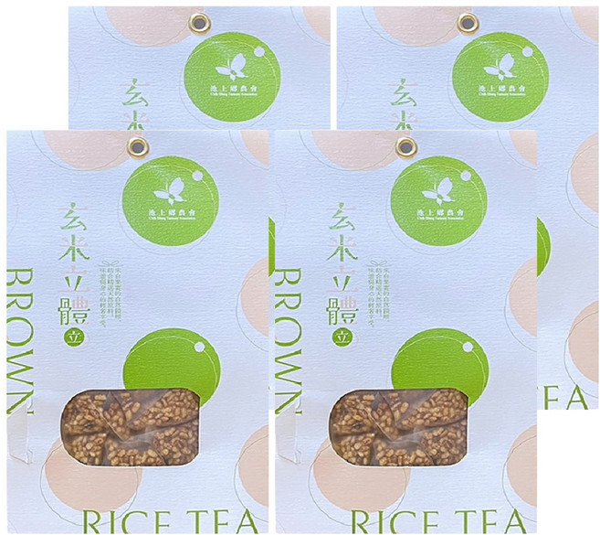 池上鄉農會 玄米茶立體茶包, 10g, 18包, 4袋