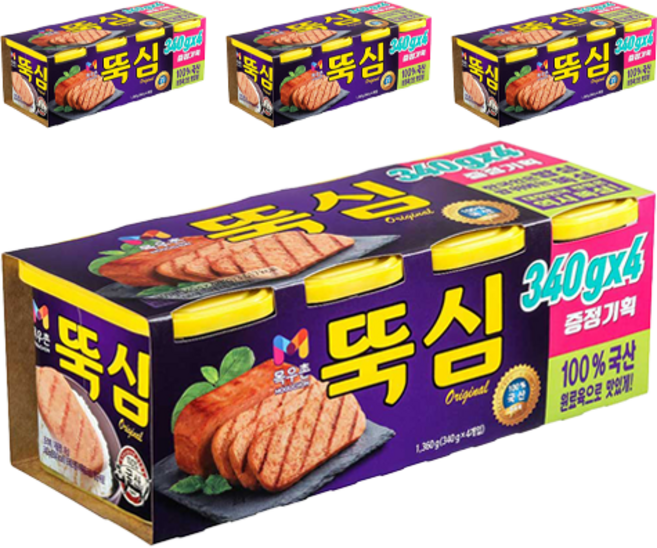 목우촌 뚝심 햄 통조림, 340g, 16개