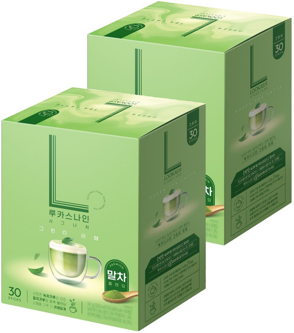 루카스나인 시그니처 그린티라떼, 18.9g, 30개입, 2개