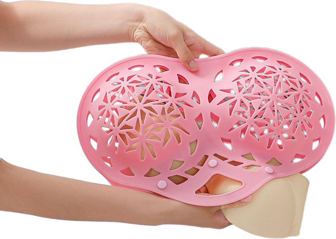 몽리코 변형방지 실리콘 브래지어 세탁망, 핑크, 1개