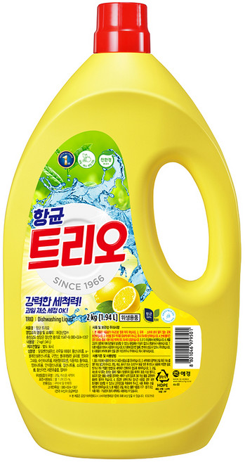 트리오 항균 주방세제, 2kg, 1개