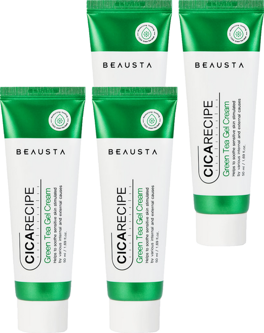 뷰스타 시카레시피 그린티 액티브 젤 크림, 50ml, 4개