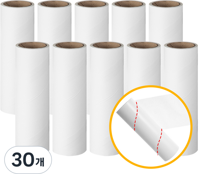 코멧 사선컷팅 일반형 테이프 클리너 리필 16cm x 12m, 30개