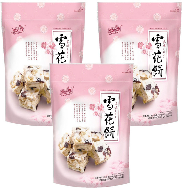 YUKI&LOVE 雪花餅, 144g, 3袋