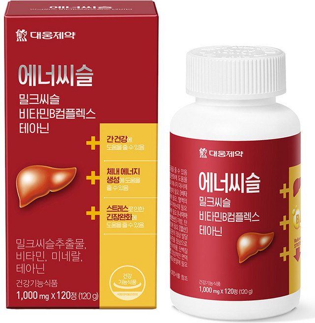 대웅제약 에너씨슬 밀크씨슬 비타민B 컴플렉스 테아닌 밀크시슬, 120정, 1개