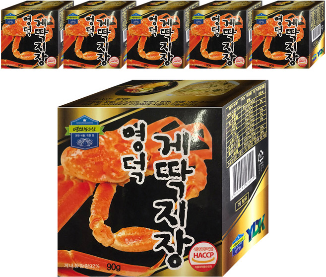 영덕농수산 영덕 게딱지장, 90g, 6개