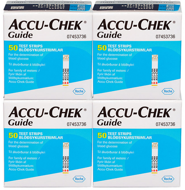 아큐첵 가이드 혈당시험지, 4개, 50개입