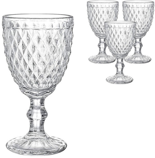 다이아글라스 보스톤 글램 고블렛 유리컵 300ml, 4개