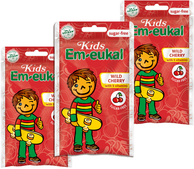 엠오이칼 키즈 체리맛 캔디, 75g, 3개