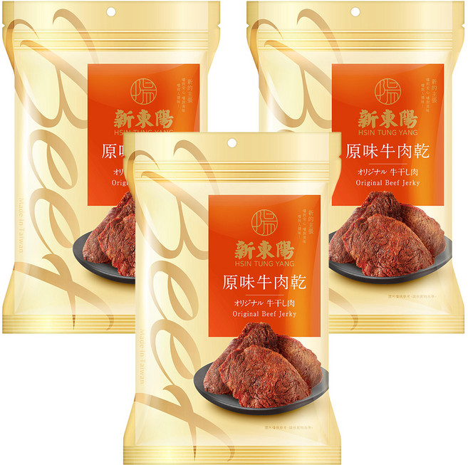 新東陽 原味牛肉乾, 210g, 3包