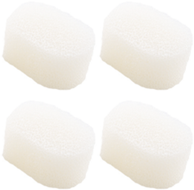 메오 스틸집게 스펀지 교체형 세척 수세미 리필 4p, 아이보리, 1개