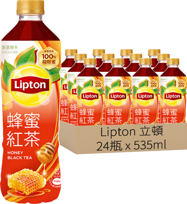 Lipton 立頓 蜂蜜紅茶, 535ml, 24瓶