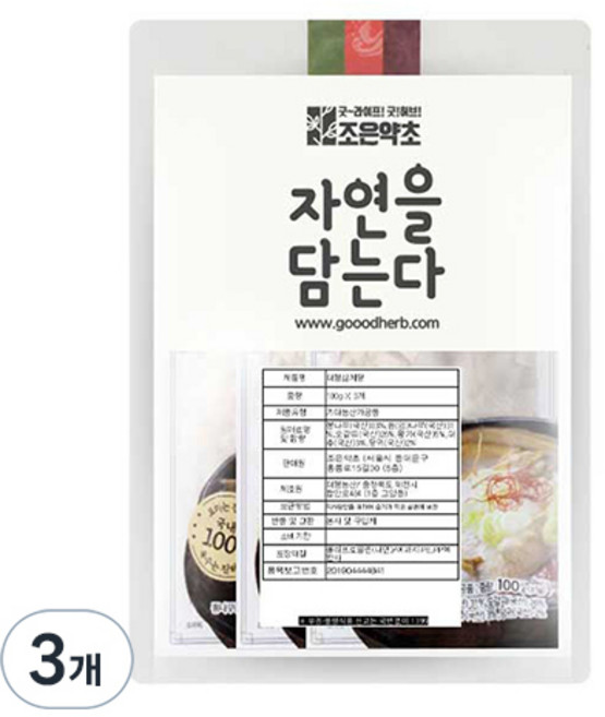 조은약초 대형 삼계탕, 300g, 3개