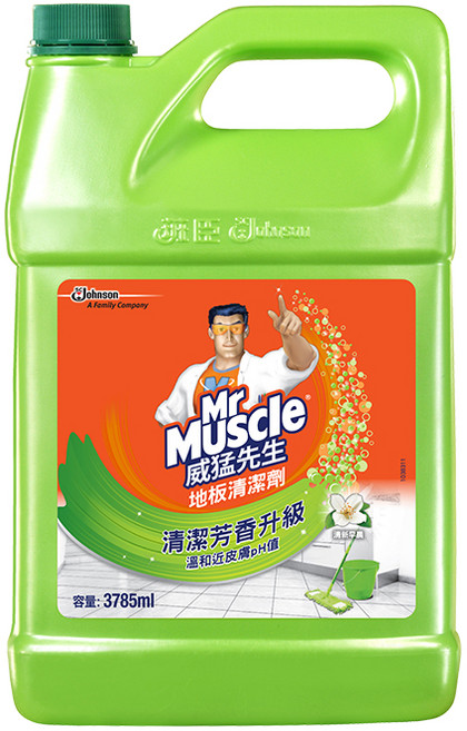 Mr Muscle 威猛先生 地板清潔劑加侖桶 清新早晨, 3.785L, 1瓶