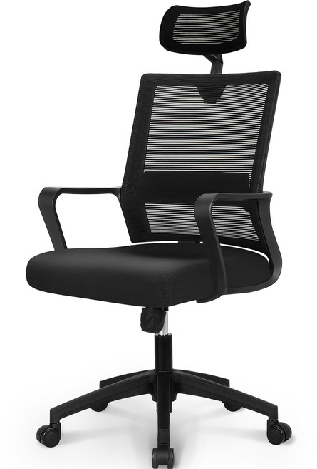 네오체어 사무용 메쉬의자 801H, 블랙