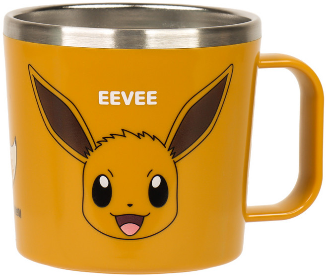 릴팡 포켓몬스터 식기세척기용 스텐컵 L, 이브이, 1개, 260ml