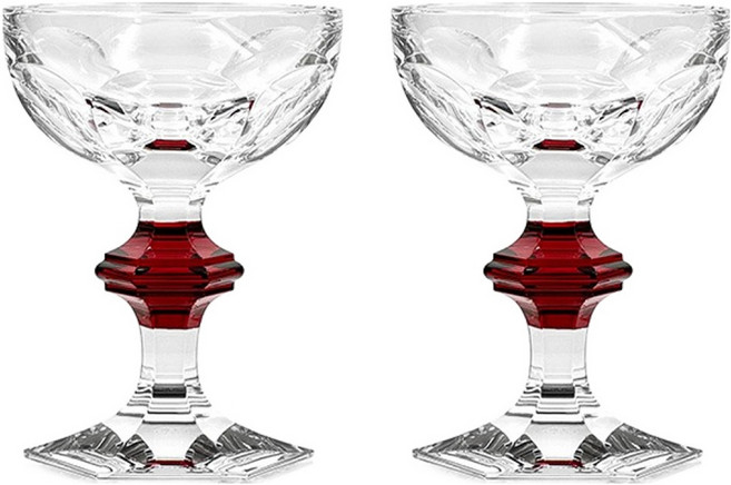Baccarat 크리스탈 아코어 1841 쿠페 레드 2814393, 2개, 170ml