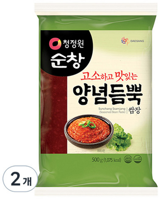 청정원순창 양념듬뿍 쌈장 비닐, 500g, 2개
