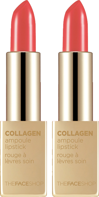 더페이스샵 콜라겐 앰플 립스틱, 2개, 03 핑크누보