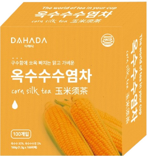다하다 옥수수 수염차, 1.5g, 100개입, 1개