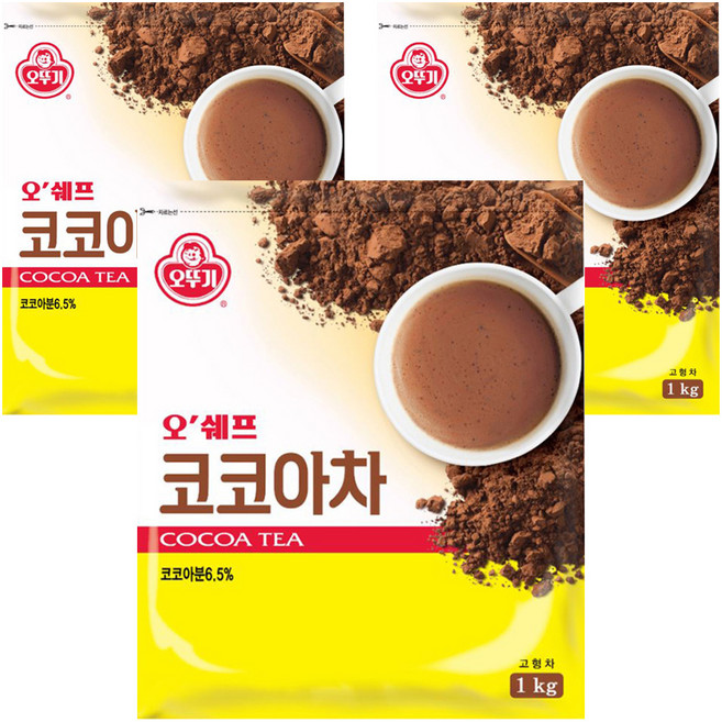 오뚜기 오쉐프 코코아차, 1kg, 1개입, 3개