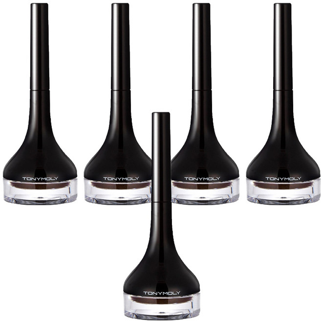 토니모리 백젤 아이라이너 롱 브러쉬, 2호 브라운, 5개