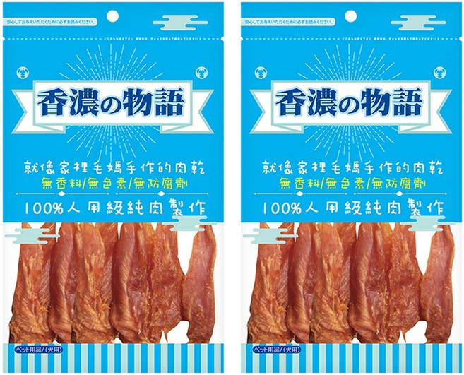 香濃物語 全系列肉乾狗零食, 雞柳條, 100g, 2包