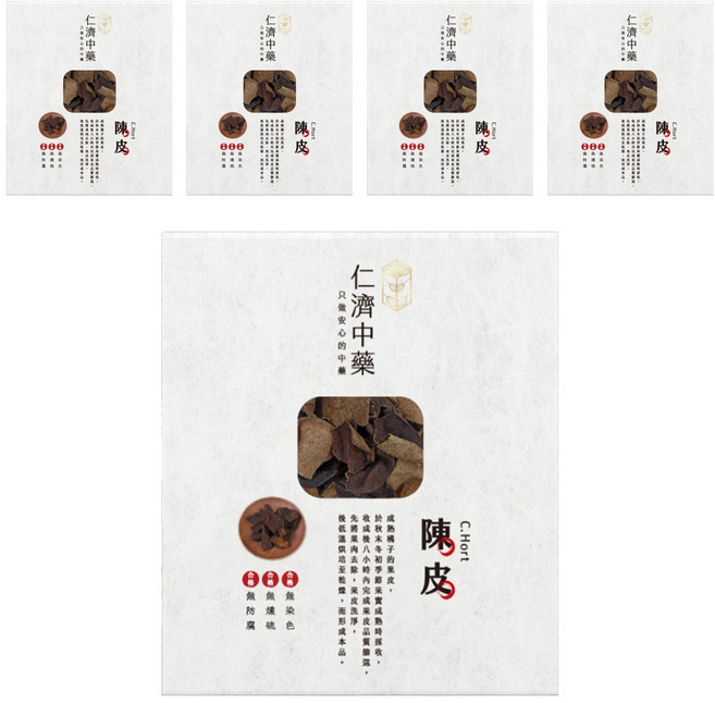 仁濟中藥 陳皮, 5盒, 120g