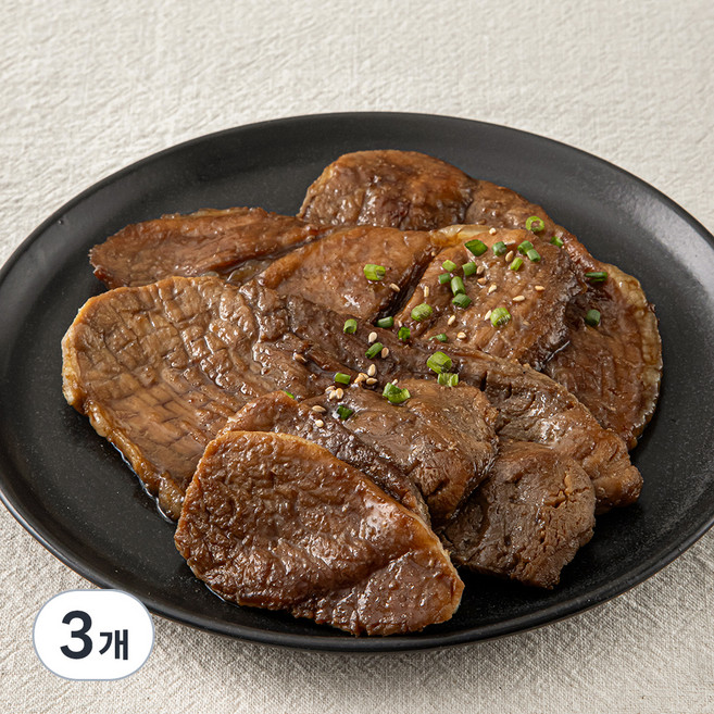제주흑돼지 칼집 양념구이, 1kg, 3개