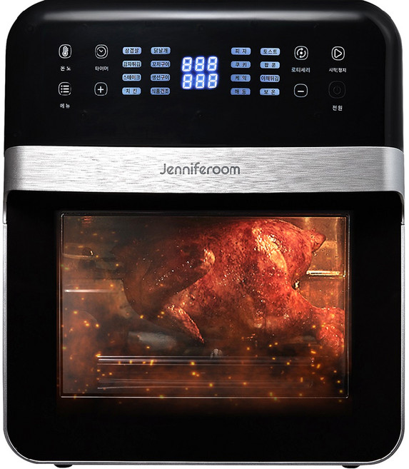 제니퍼룸 로티세리 멀티 에어프라이어 12L, JR-E5210BK, 블랙
