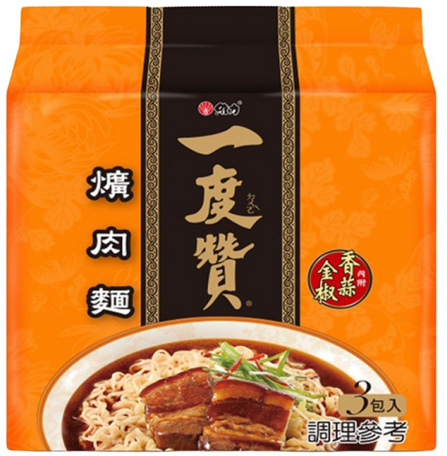 維力 一度贊 爌肉麵 200g, 3包