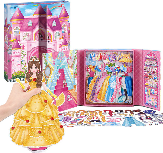 체리 왕자님과 공주님의 동화나라 자석 코디북, 혼합색상, 1개