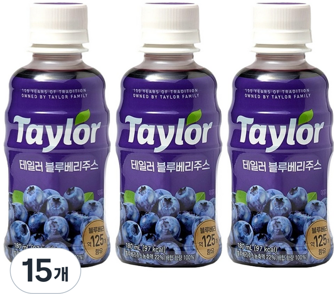 Taylor 藍莓汁, 15個, 180ml