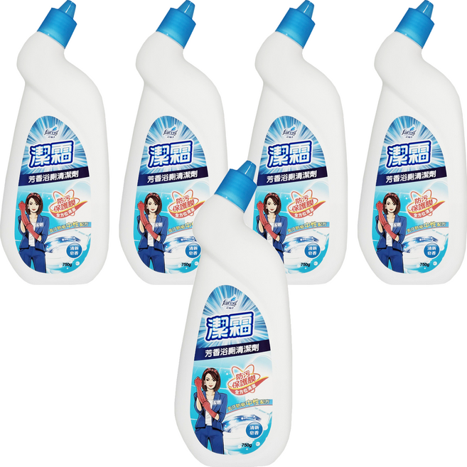 farcent 花仙子 潔霜 芳香浴廁清潔劑 清新皂香, 750g, 5瓶