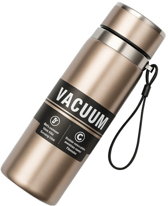 워터하마 대용량 진공 스테인레스 304 텀블러 스포츠 보온병, 골드, 1000ml, 1개