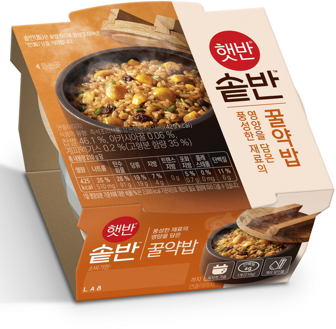 햇반 솥반 꿀약밥, 210g, 1개