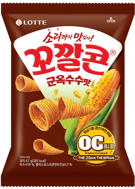 꼬깔콘 군옥수수맛, 67g, 1개