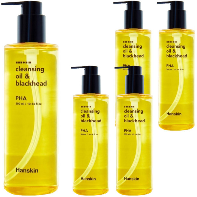 한스킨 클렌징오일 앤 블랙헤드 PHA, 300ml, 5개