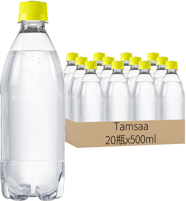 Tamsaa 無標籤氣泡水 檸檬風味, 500ml, 20瓶