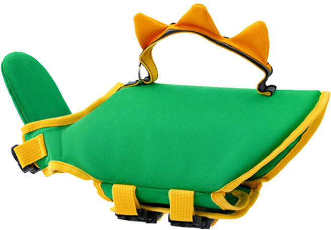 파스텔펫 반려동물 공룡 구명조끼, 혼합 색상, 1개