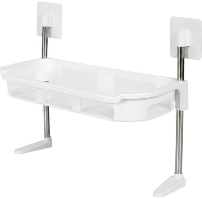 벨로나이트 무타공 욕실 주방 멀티선반, 화이트, 1개