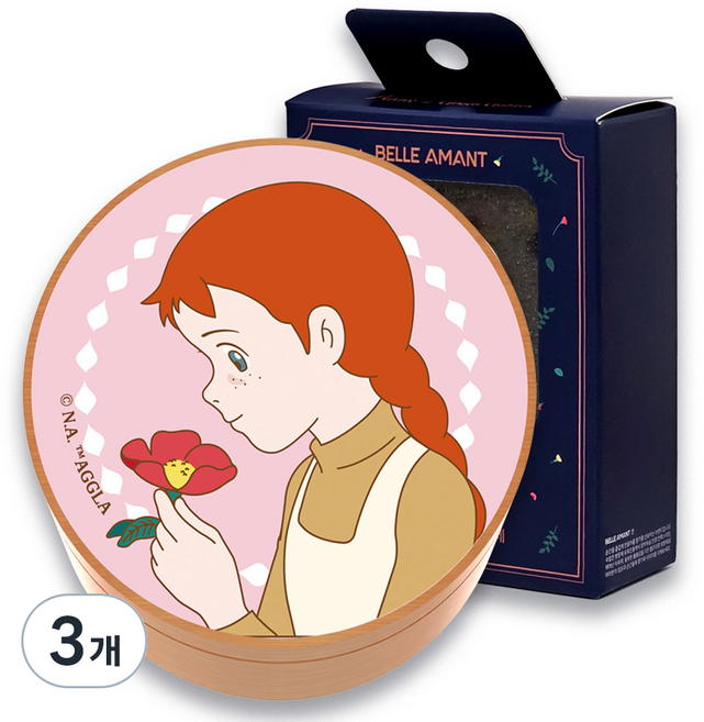 벨르아망 빨강머리 앤 차량용 방향제 핑크, 3개, 플라윗