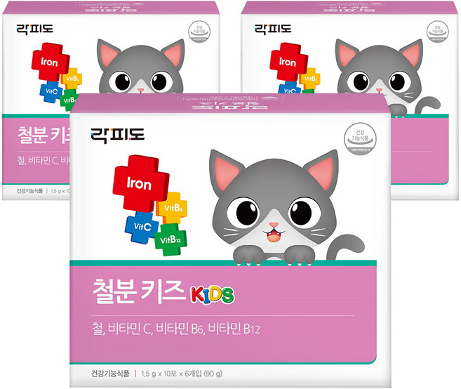 락피도 철분 키즈, 90g, 3개